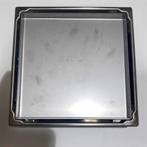 Floor Drain stainless steel Turkey Aqua Plain Marble 20x20cm Silver