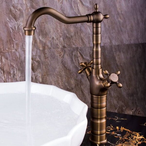 High leg Basin Mixer Antique Brown Color