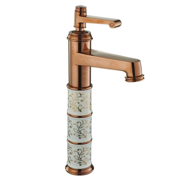 Tall Basin Mixer Rose Gold Color