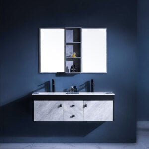 Vanity Bathroom Cabinet With Led Mirror Black color