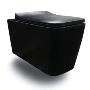 Wall-Hung-P-Trap Toilet UF Seat Cover Matt Black Color