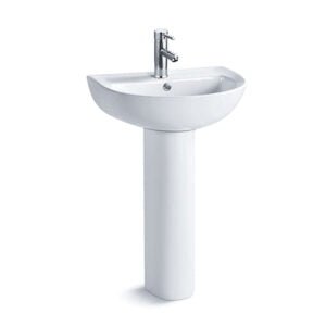 Pedestal wash basin white color