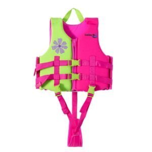 Kids Swimming Jacket Green and Pink Color