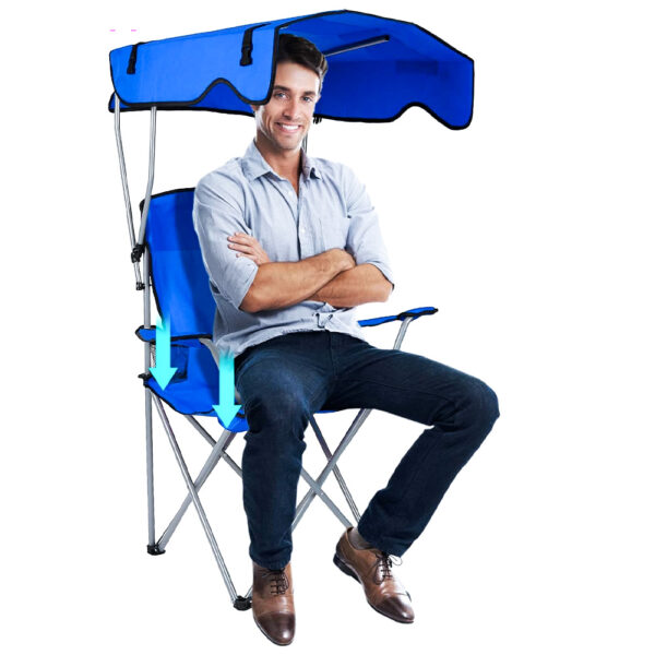 Portable Folding Picnic Chair with Canopy