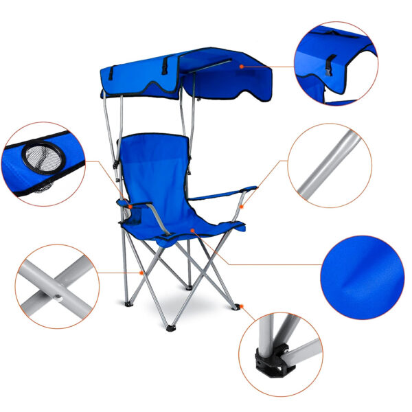 Portable Folding Picnic Chair with Canopy