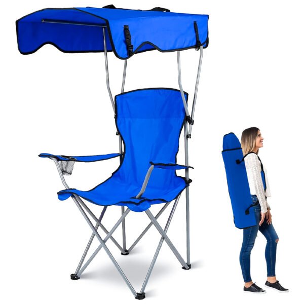 Portable Folding Picnic Chair with Canopy