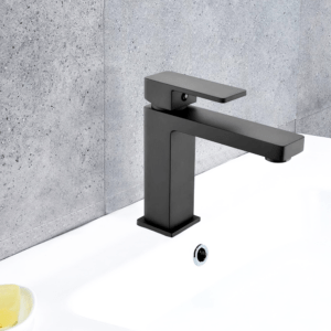 Black Simple Bathroom Faucet Aerator Spout Modern Commercial Vanity Basin Mixer