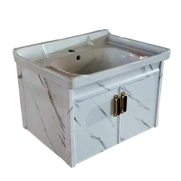 Vanity Bathroom Cabinet Artificial Marble White color
