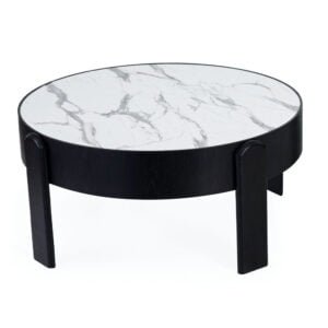 Marble Top Center Table Black Color