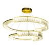 Luxury 2 Ring Hanging Lights Gold Color