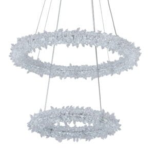 Luxury Double Ring Hanging Light White Color