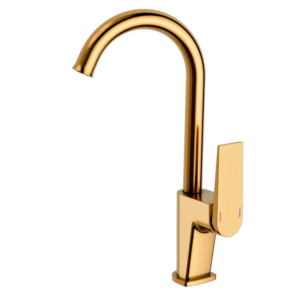 Kitchen Faucet Brushed Gold Simple 1 Hole 1 Handle