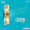 Luxury Modern 2-Lights Crystal Sconce Gold Vanity Wall Lights - OMBK9832-B (W12xH60)