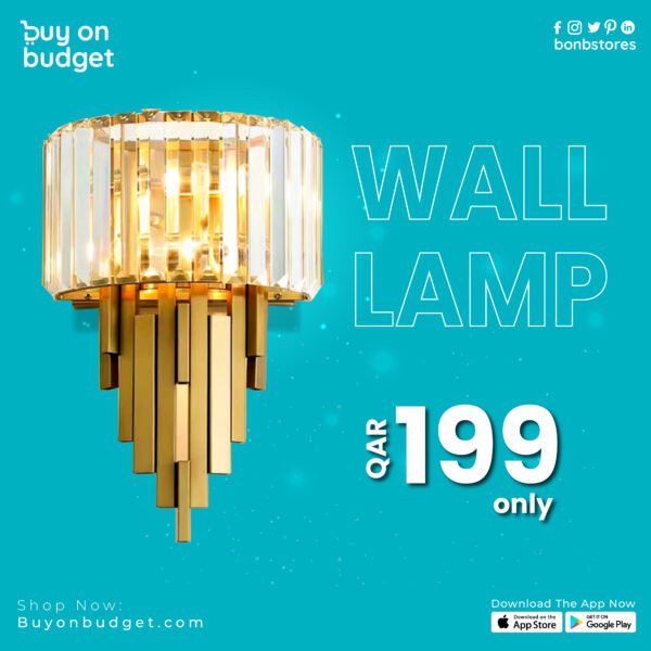 Modern Design Luxury Crystal Wall Sconce Copper Wall Lamp - 88045W/S (E14x2)