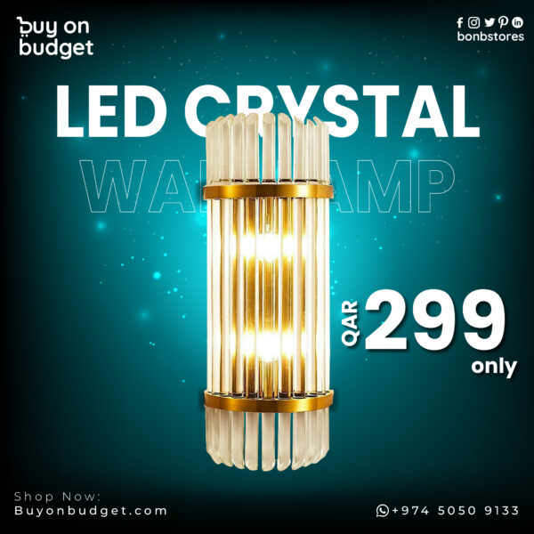 modern luxury vintage wall lamp - crystal