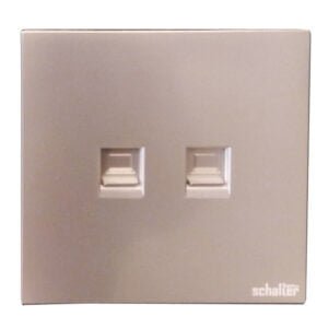 Double Data Socket Silver Color