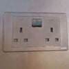 2Gang Switched socket Black