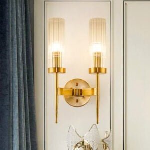 Luxury 2-Brass Wall Lamp Gold Color