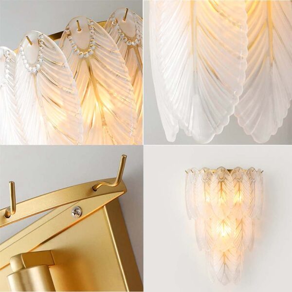 Luxury Leaf Wall Lamp White Color