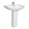Wash Basin with Full Pedestal Whie