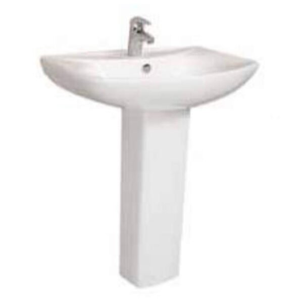 Wash Basin with Full Pedestal Whie