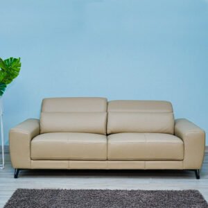 Full Leather Sofa Set - 2+3 seater-Sand (6006)