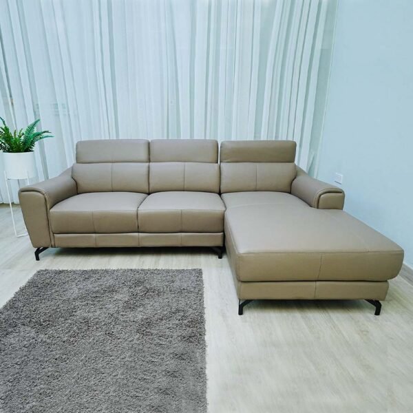 Full Leather Sofa Set - 70L+40R - Latte (6008)