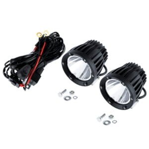 LED Driving Spot Lights 4Inch White With Wiring Harness-36Wx2