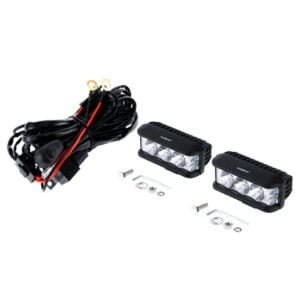 LED Pods Lights 5 Inch White With Wiring Harness 30Wx2 Square Side Shooter
