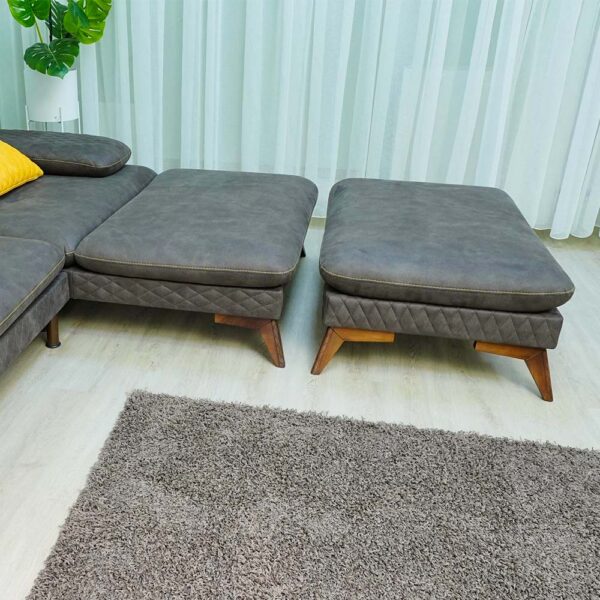 New Quatro Relax + Pouf Sofa Set - (IFF 2022 Fair Combination) Nubuk 16