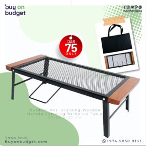 Outdoor-Anti-scalding-Wooden-Handle-Camping-Barbecue-Table