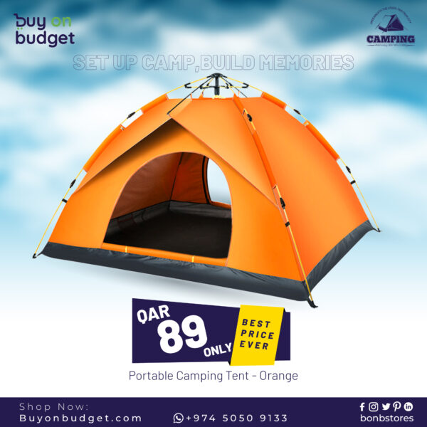 Portable Camping Tent - Orange (YFT-150S)