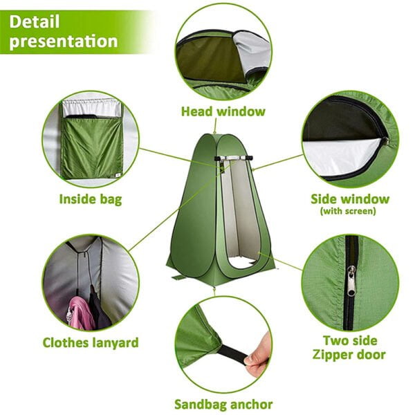 Toilet-Tent–YFT-190CT-Dark-Green