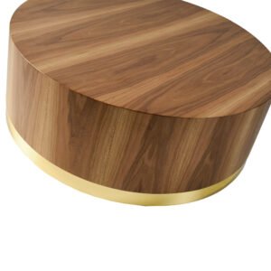 Wooden Rounded Teapoy -(NO:415) (90x90x35CM)