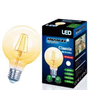 LED Filament Bulb E27 6W Golden Glass