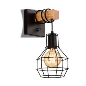 Indoor Vintage Dimmable Metal Cage Retro Wall Pendant Light - VB-21 (150MM)