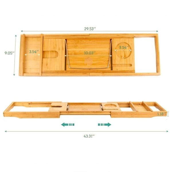 Bath Caddy Tray Wood Color