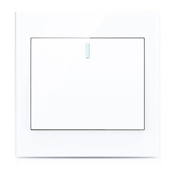 1Gang 2Way Switch White PC Panel & PC Frame