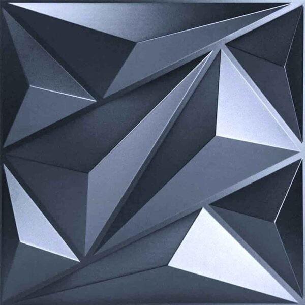 3D PVC Wall Panel Matt Black Color