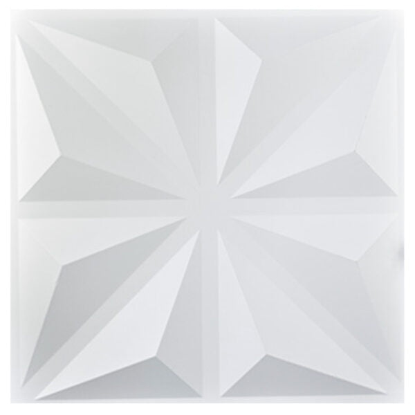 3D PVC Wall Panel Matt White Color