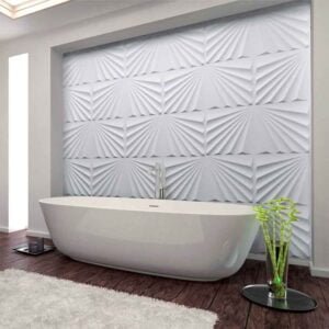 3D PVC Wall Panel Matt White Color