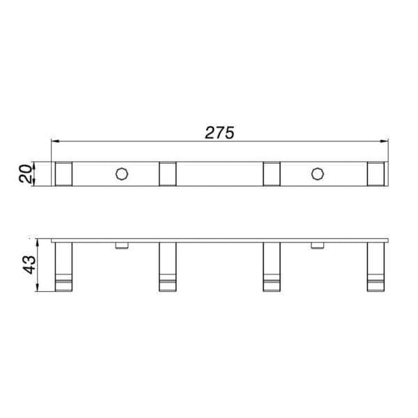 Steel Robe Hooks Chrome Color