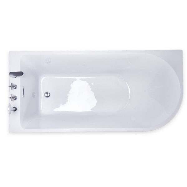 Acrylic Bath Tub with Brass Drainage & Bars Faucet - (750x1600x580MM) C-3240-16