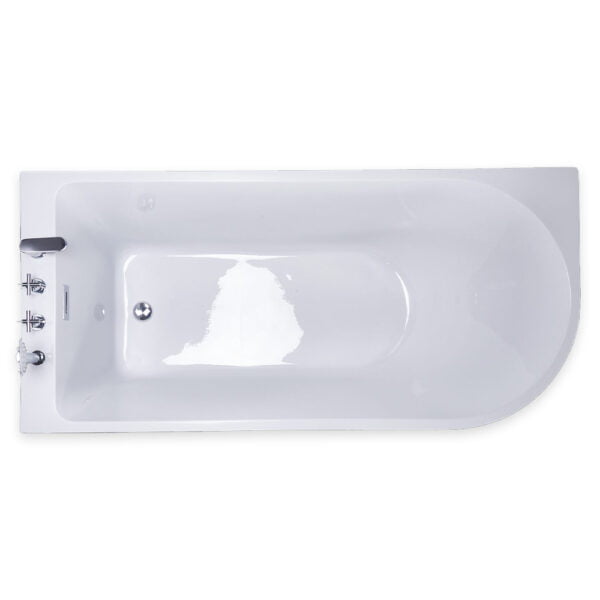 Acrylic Bath Tub With Brass Drainage & Bars Faucet - (800x1700x580MM) C-3240-17