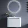 Aluminum Vanity Bathroom Cabinet White Color