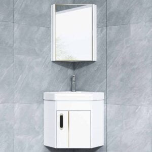 Aluminum Vanity Bathroom Cabinet White Color