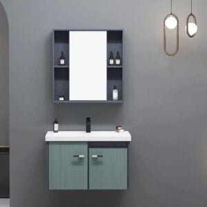 Aluminum Vanity Bathroom Cabinet Green Color