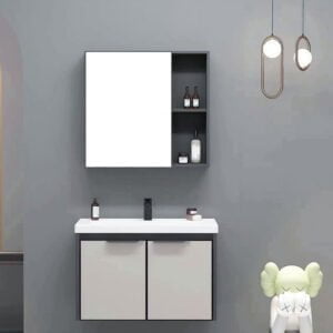 Aluminum Vanity Bathroom Cabinet White Color