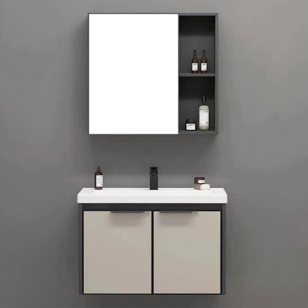 Aluminum Vanity Bathroom Cabinet White Color