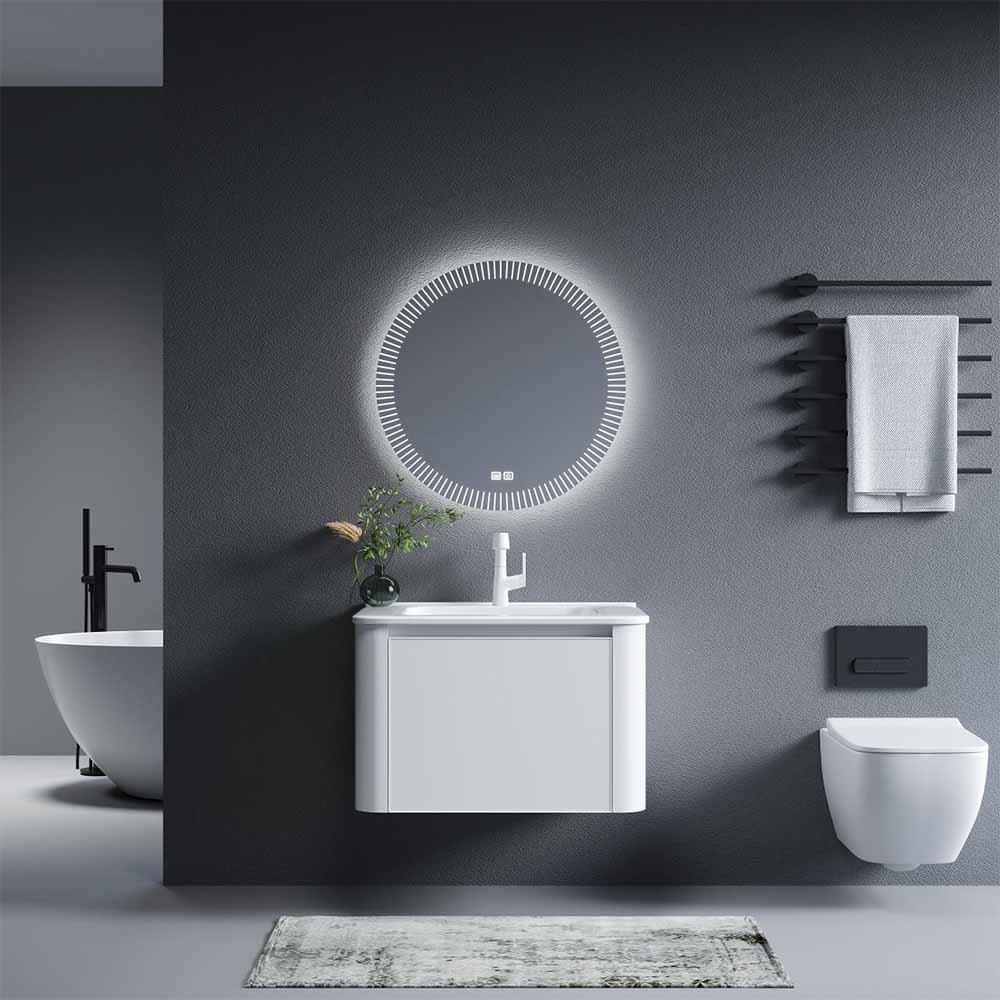 Aluminum Vanity Bathroom Cabinet White Color